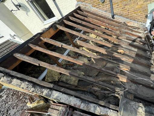 This is a photo of a roof needing repairs in Alresford