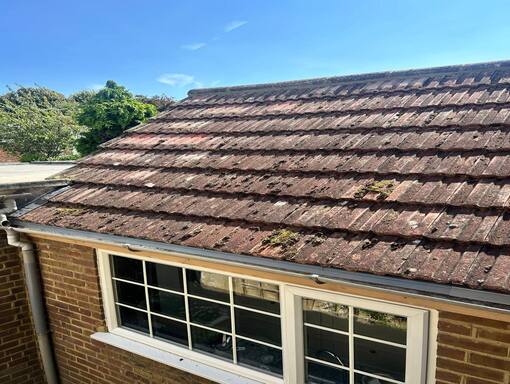 This is a photo of a roof needing repair in Alresford