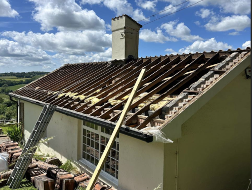 This is a photo of a roof being repaired in Alresford. Installation carried out by FS Roofing Alresford